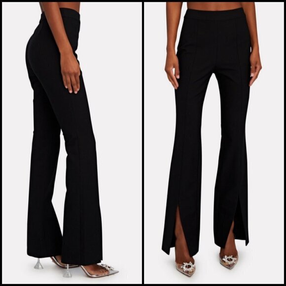 💕DEREK LAM 10 CROSBY💕 Lucia Flared Slit Trousers ~ Black 8 NWT - Picture 5 of 16